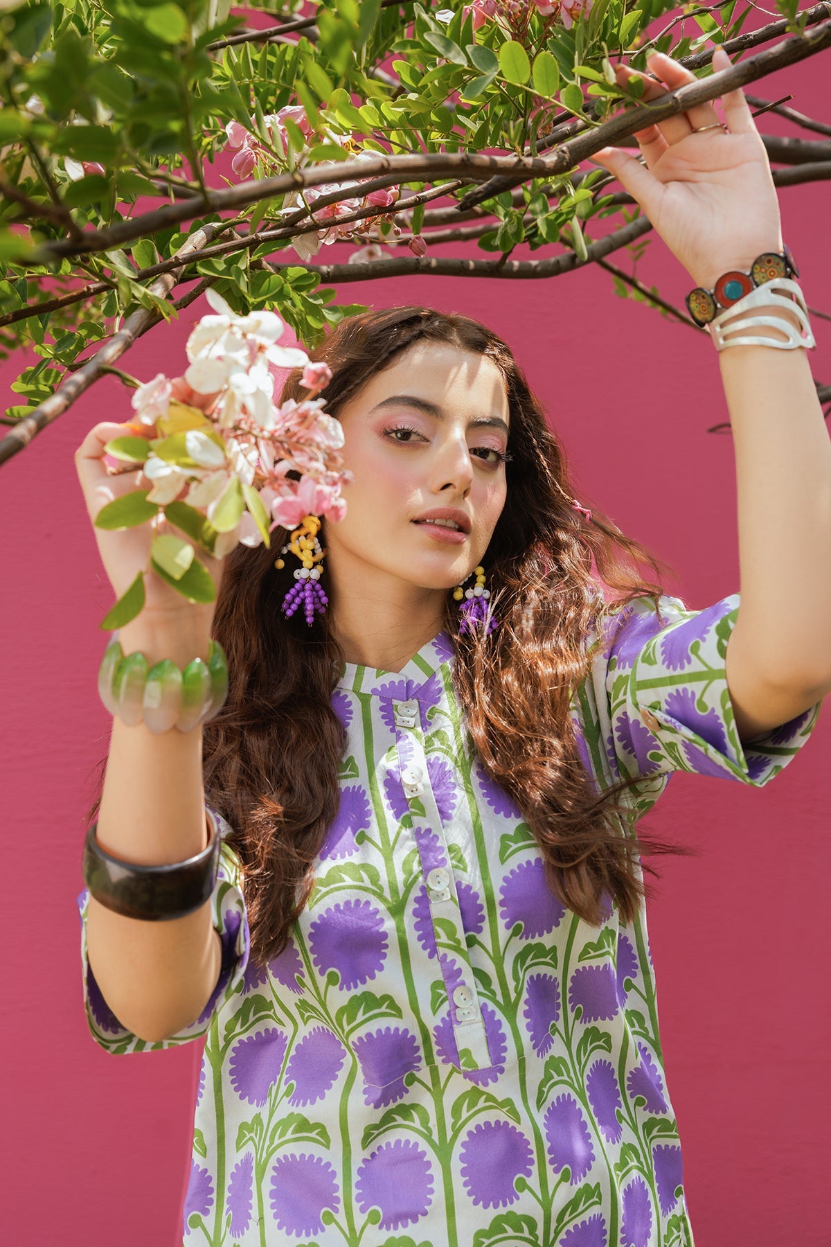 2-PC Printed Cotton Suit CPM-5-173Z