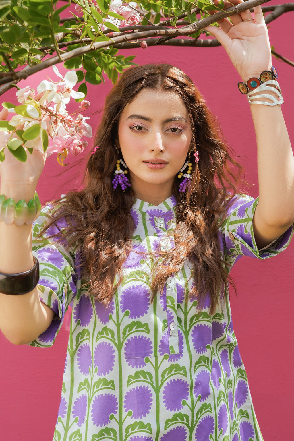 2-PC Printed Cotton Suit CPM-5-173Z