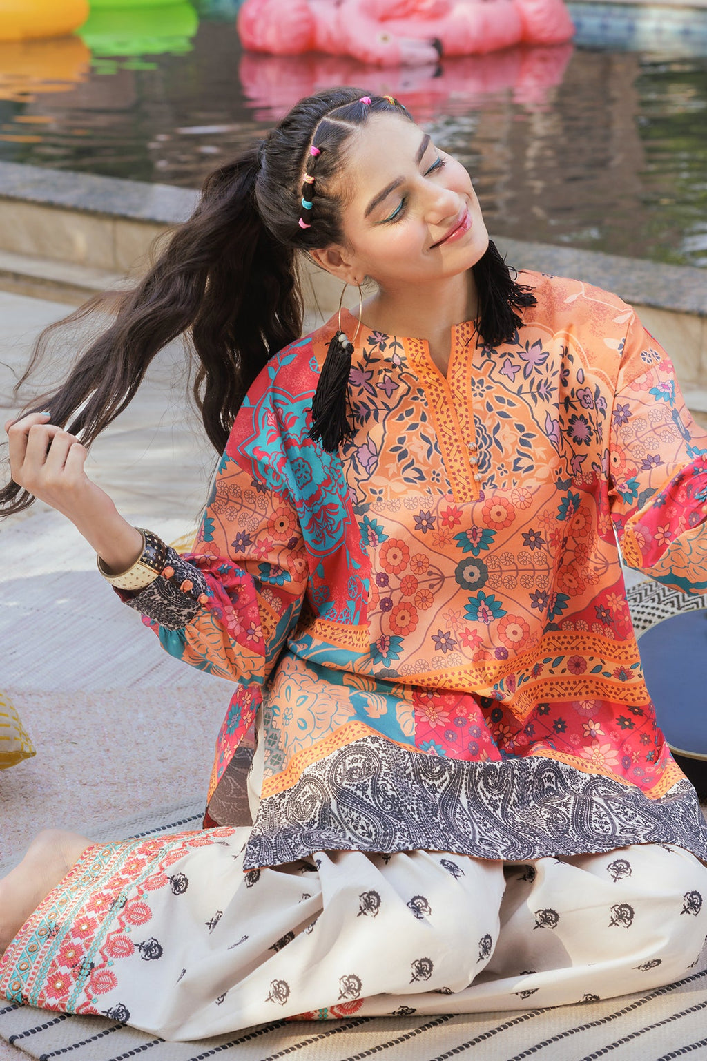 2-PC Printed Cotton Suit CPM-5-100Z