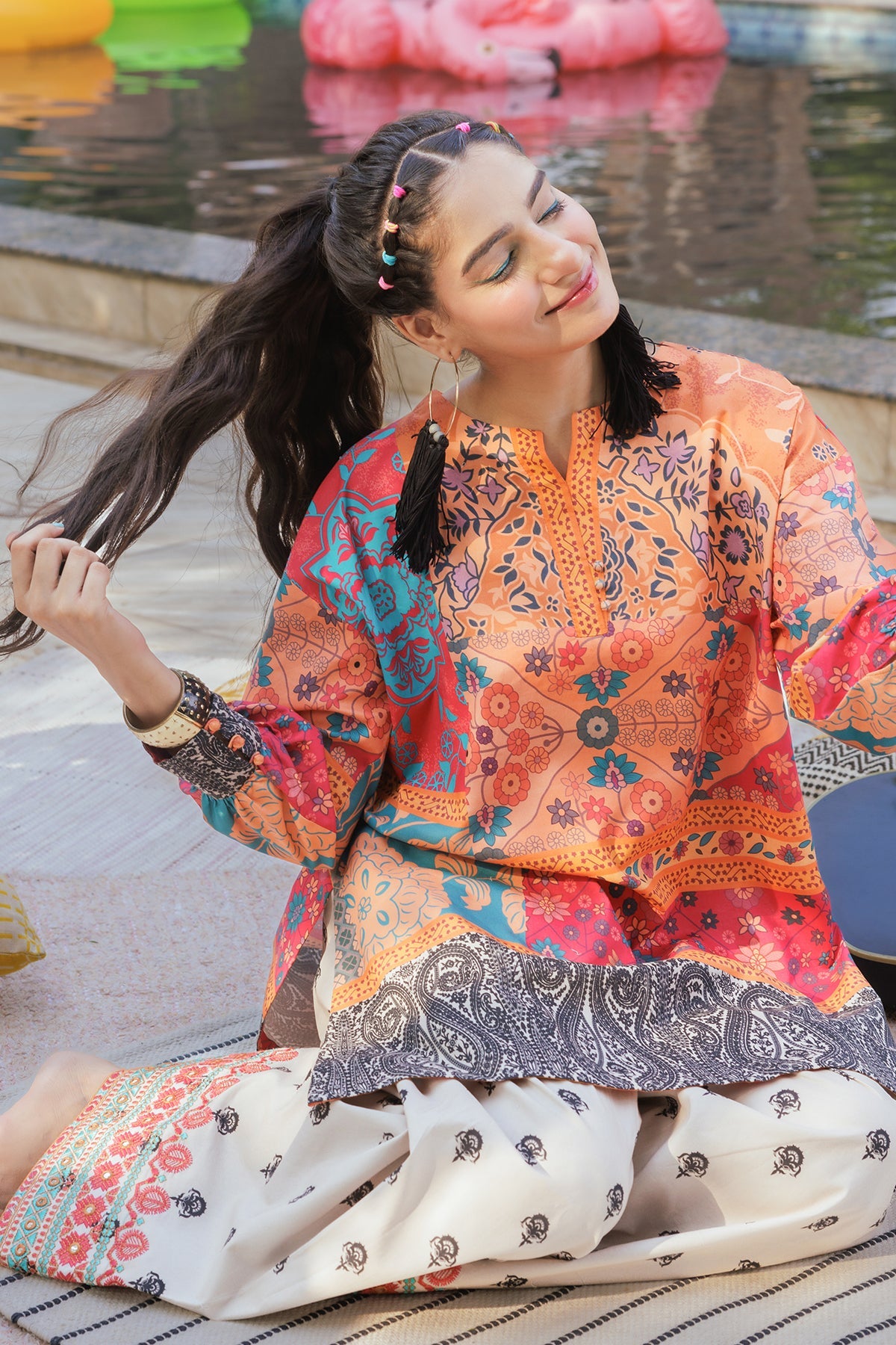 2-PC Printed Cotton Suit CPM-5-100Z