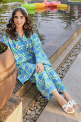 2-PC Printed Cotton Suit CPM-5-175Z
