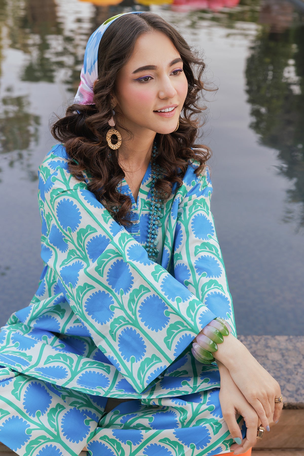 2-PC Printed Cotton Suit CPM-5-175Z