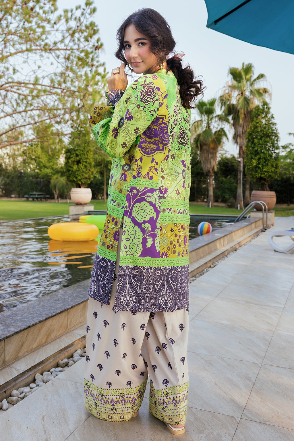 2-PC Printed Cotton Suit CPM-5-099