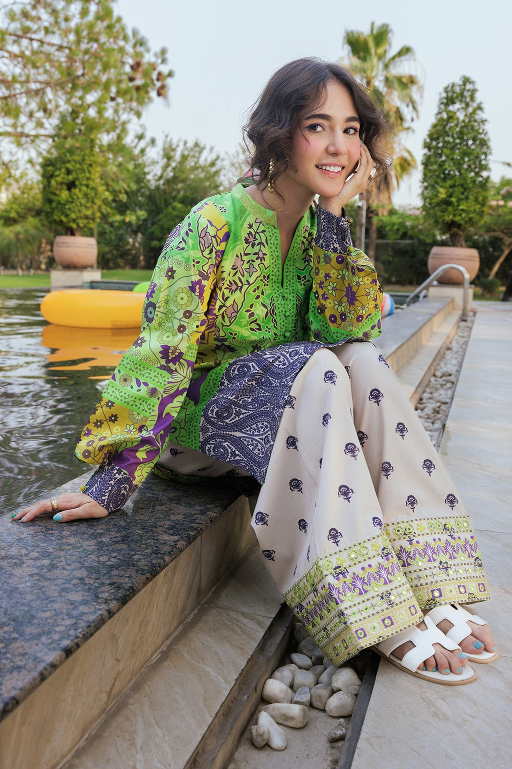 2-PC Printed Cotton Suit CPM-5-099