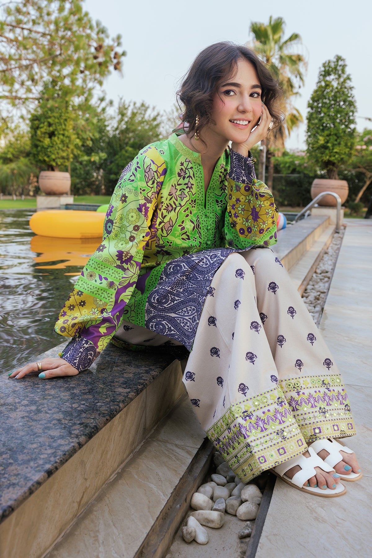 2-PC Printed Cotton Suit CPM-5-099