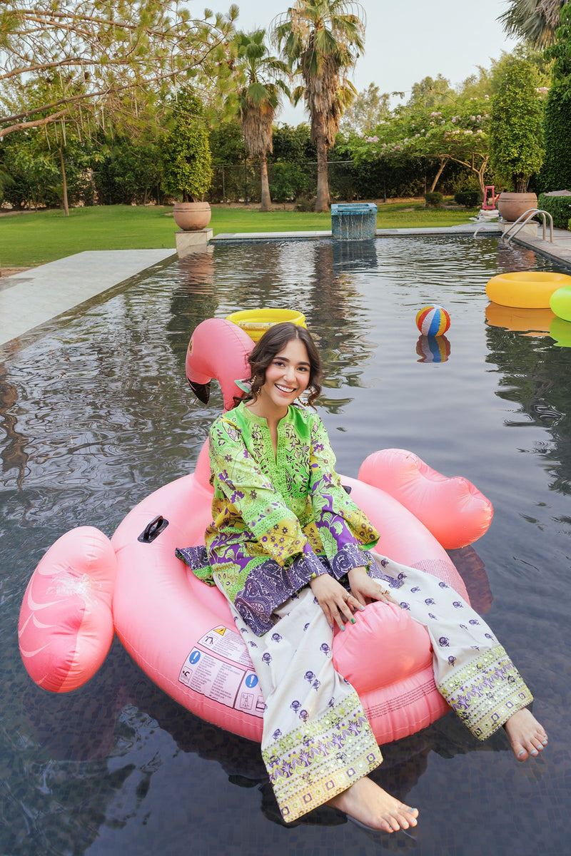2-PC Printed Cotton Suit CPM-5-099