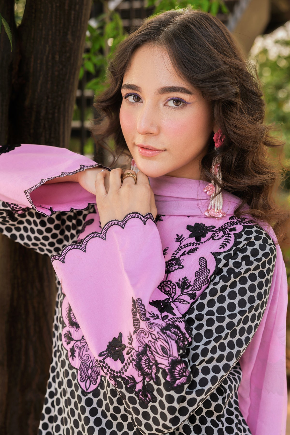 3-PC Embroidered Cotton Suit CPM-5-114B