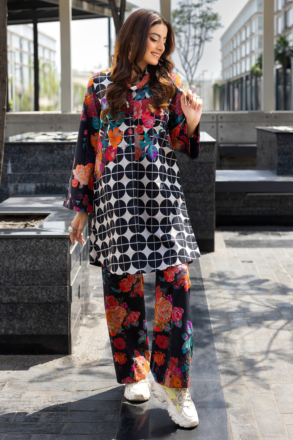 2-PC Printed Cotton Suit CPM-5-09Z