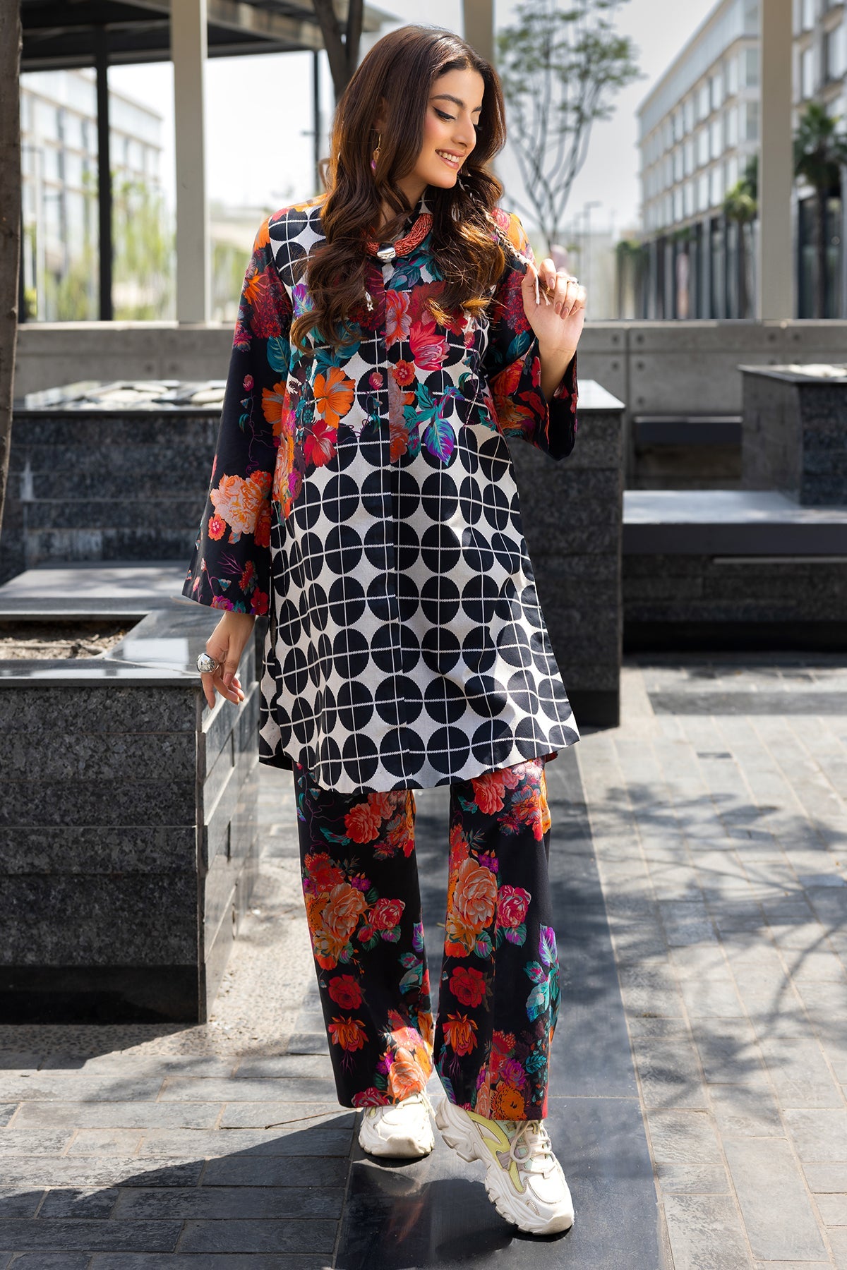 2-PC Printed Cotton Suit CPM-5-09Z