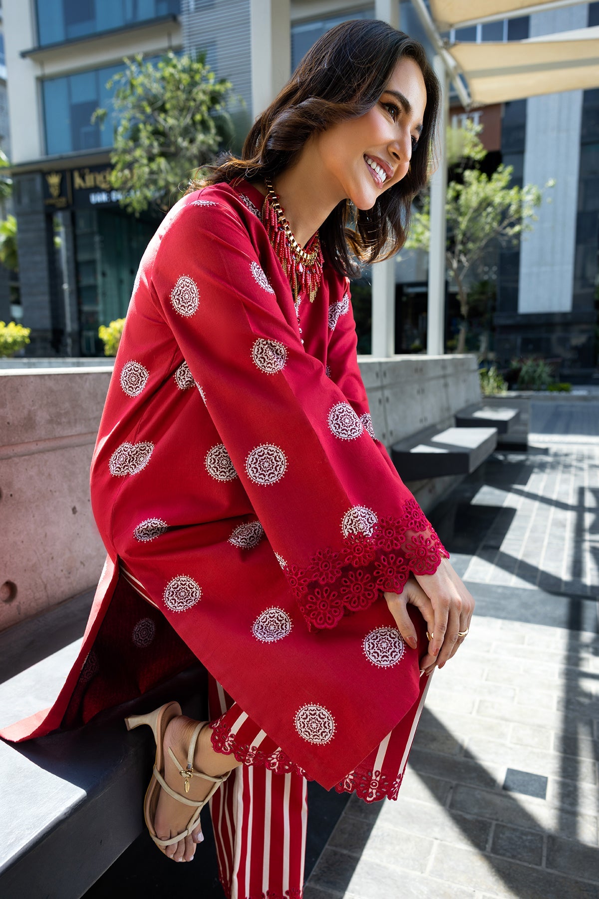 2-PC Printed Cotton Suit CNP-5-108Z