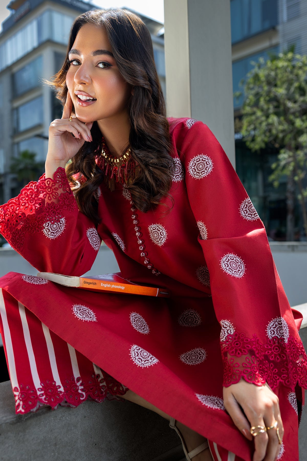 2-PC Printed Cotton Suit CNP-5-108Z