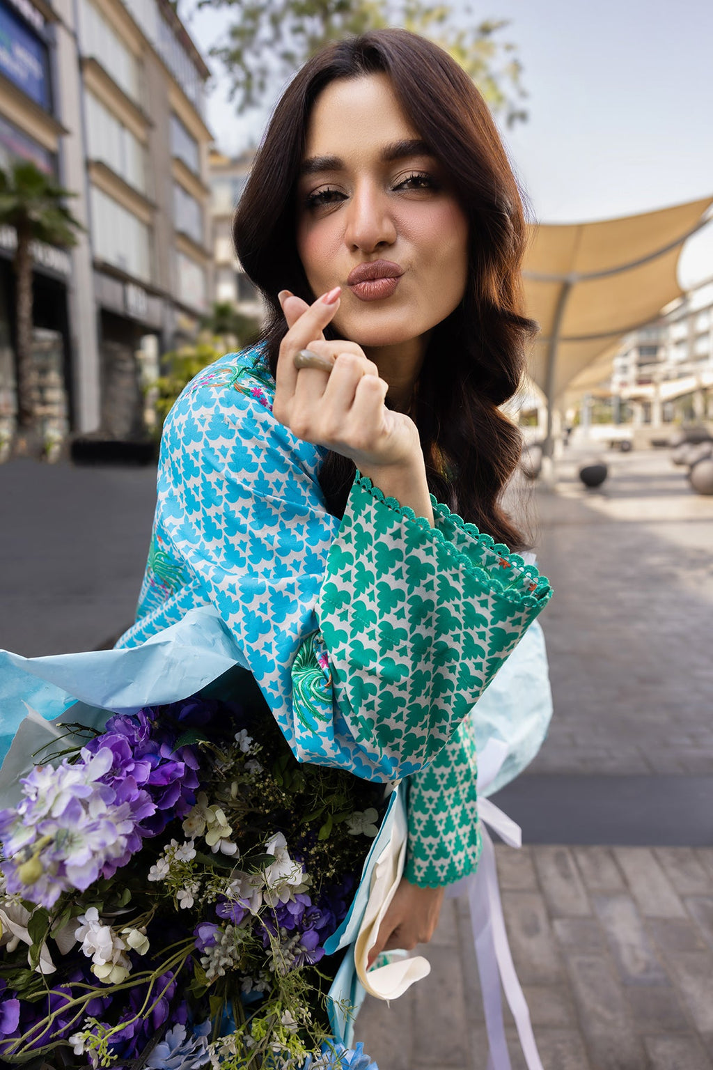 2-PC Printed Cotton Suit CPM-5-149Z