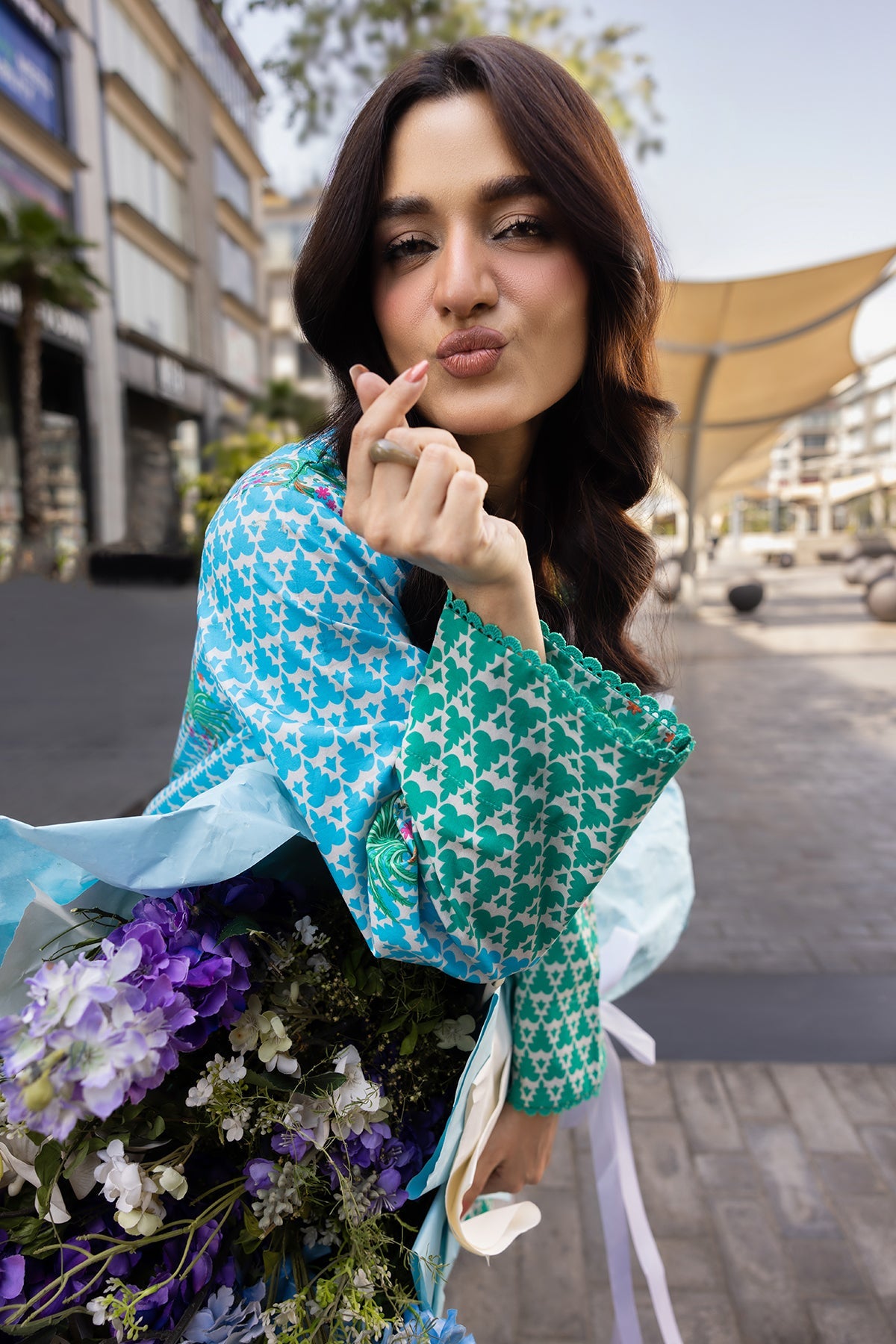 2-PC Printed Cotton Suit CPM-5-149Z