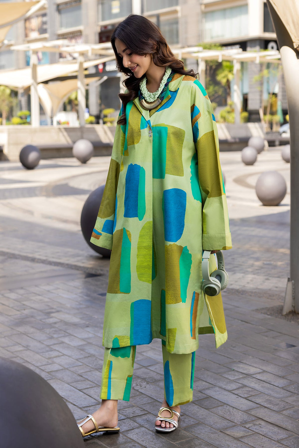 2-PC Printed Cotton Suit CPM-5-76Z