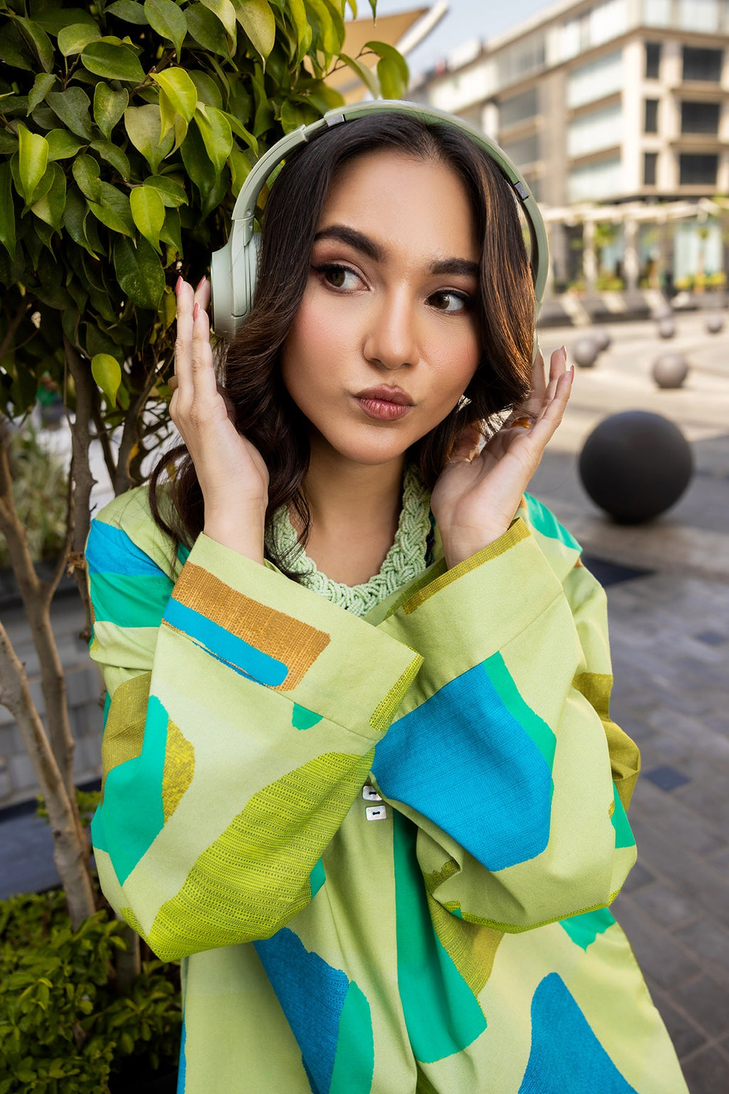 2-PC Printed Cotton Suit CPM-5-76Z