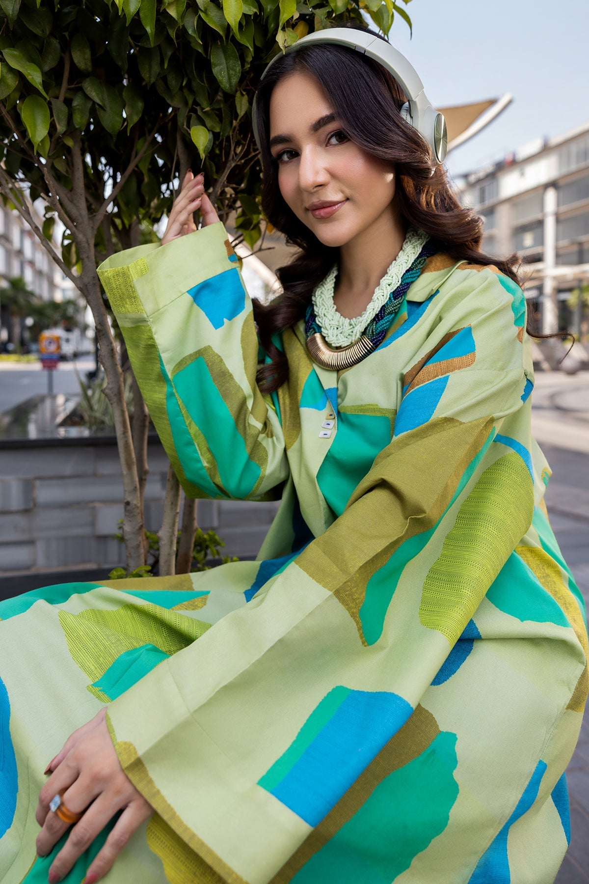 2-PC Printed Cotton Suit CPM-5-76Z