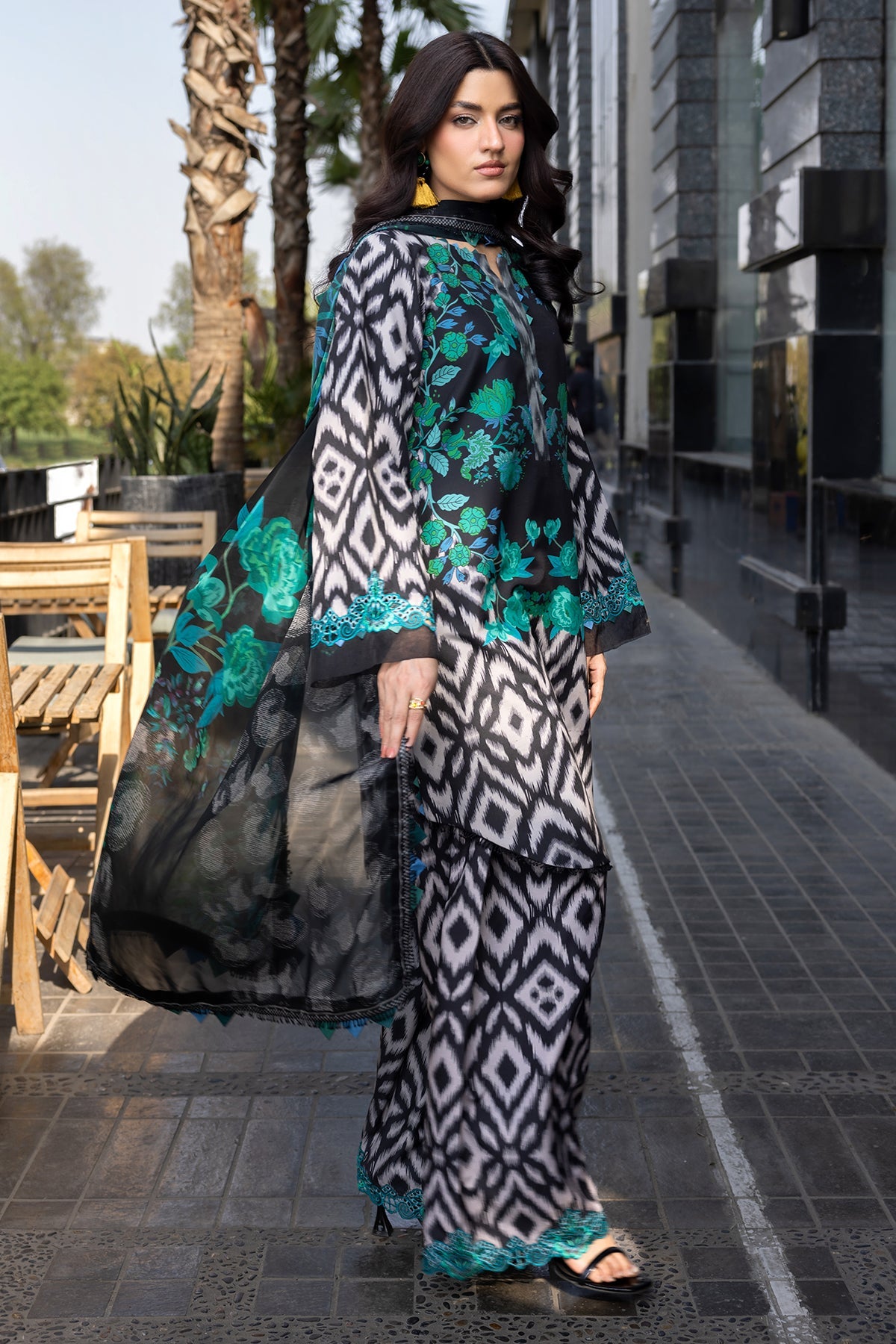 3-PC Embroidered Lawn Suit CPM-5-94