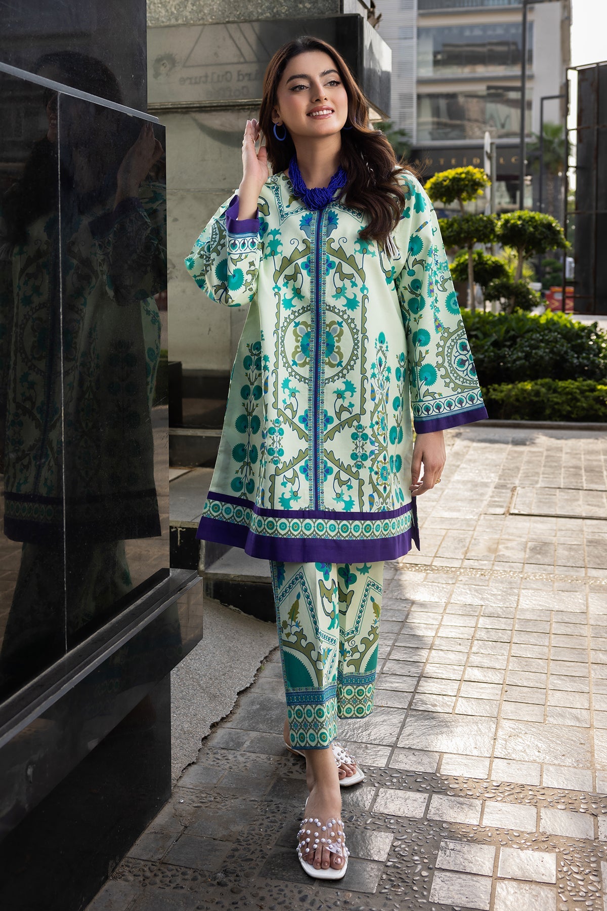 2-PC Printed Cotton Suit CPM-5-63Z