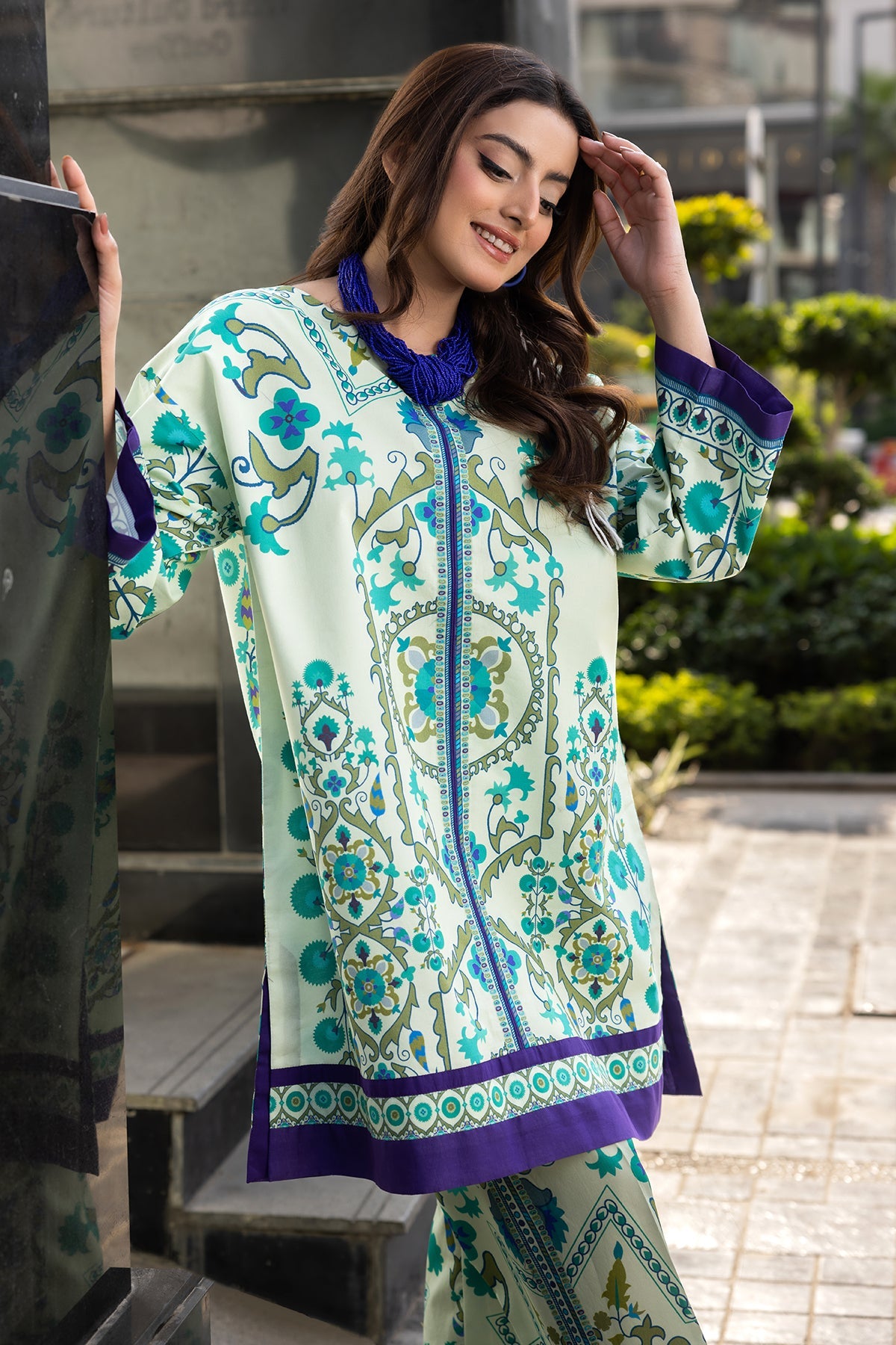 2-PC Printed Cotton Suit CPM-5-63Z