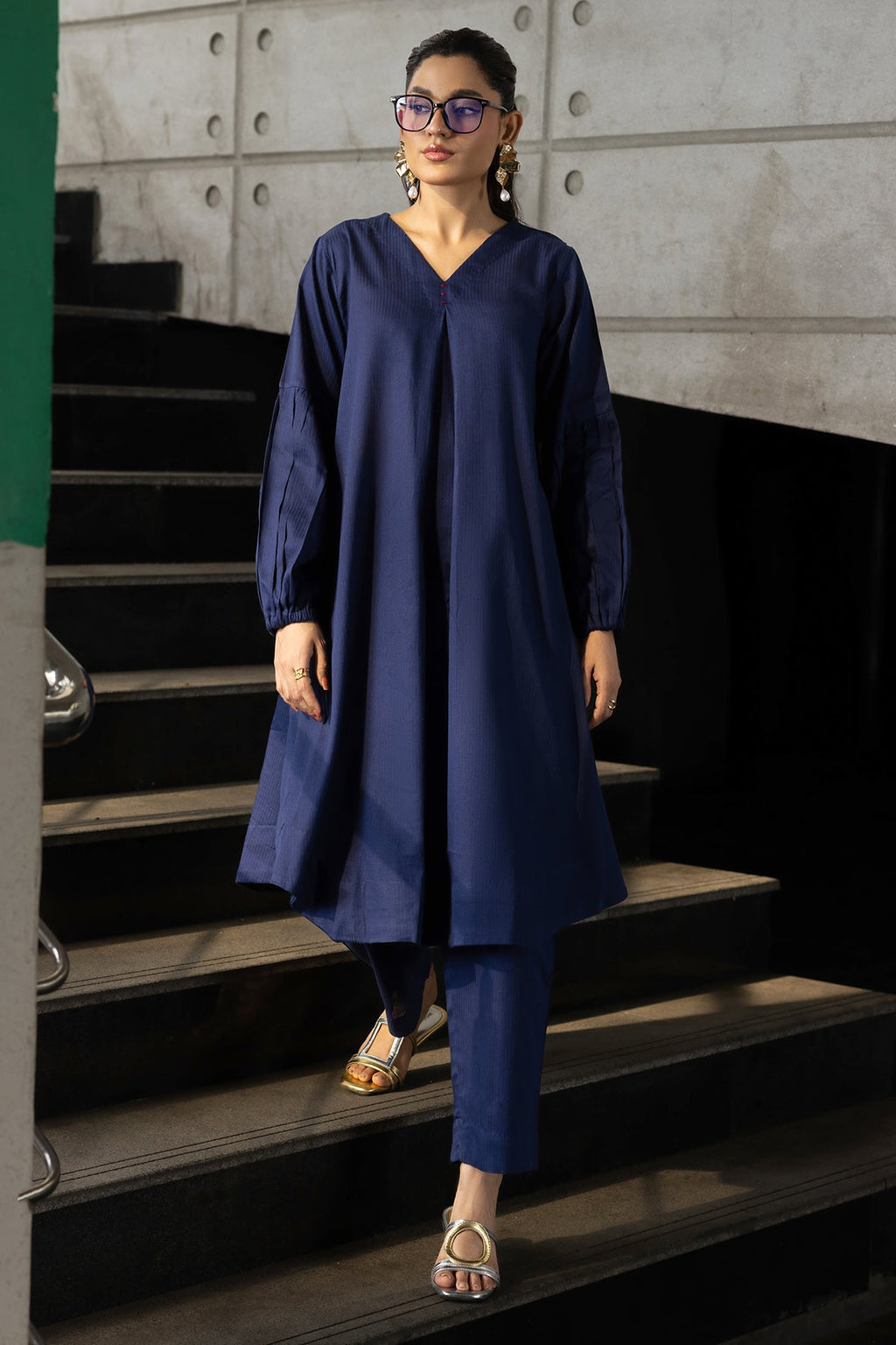 2-PC Printed Cotton Suit CPG-5-02