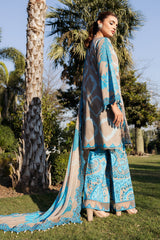 3-PC Unstitched Printed Embroidered Lawn Collection SH5-12