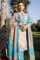 3-PC Unstitched Printed Embroidered Lawn Collection SH5-12