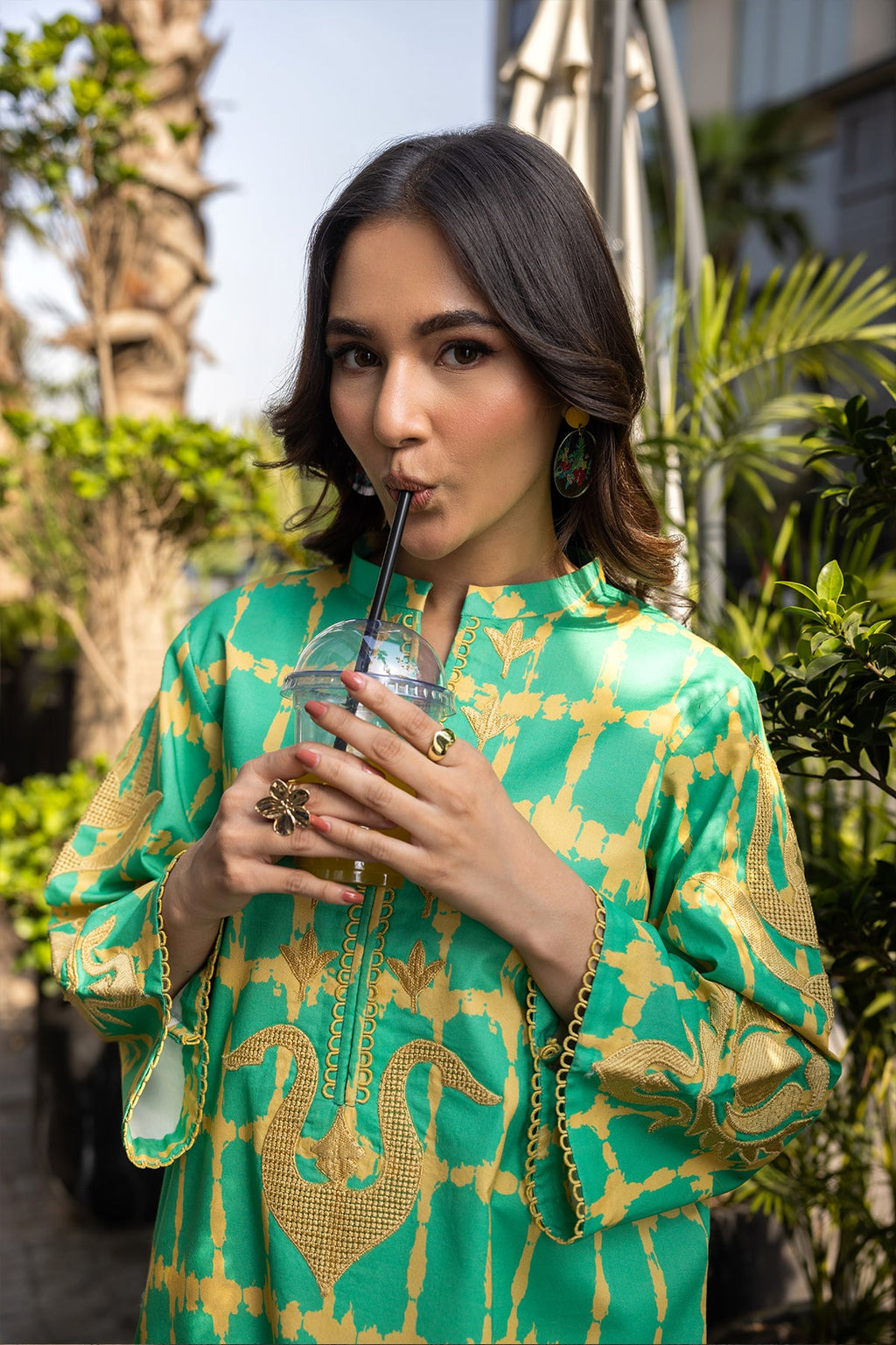 2-PC Printed Cotton Suit CNP-5-112Z