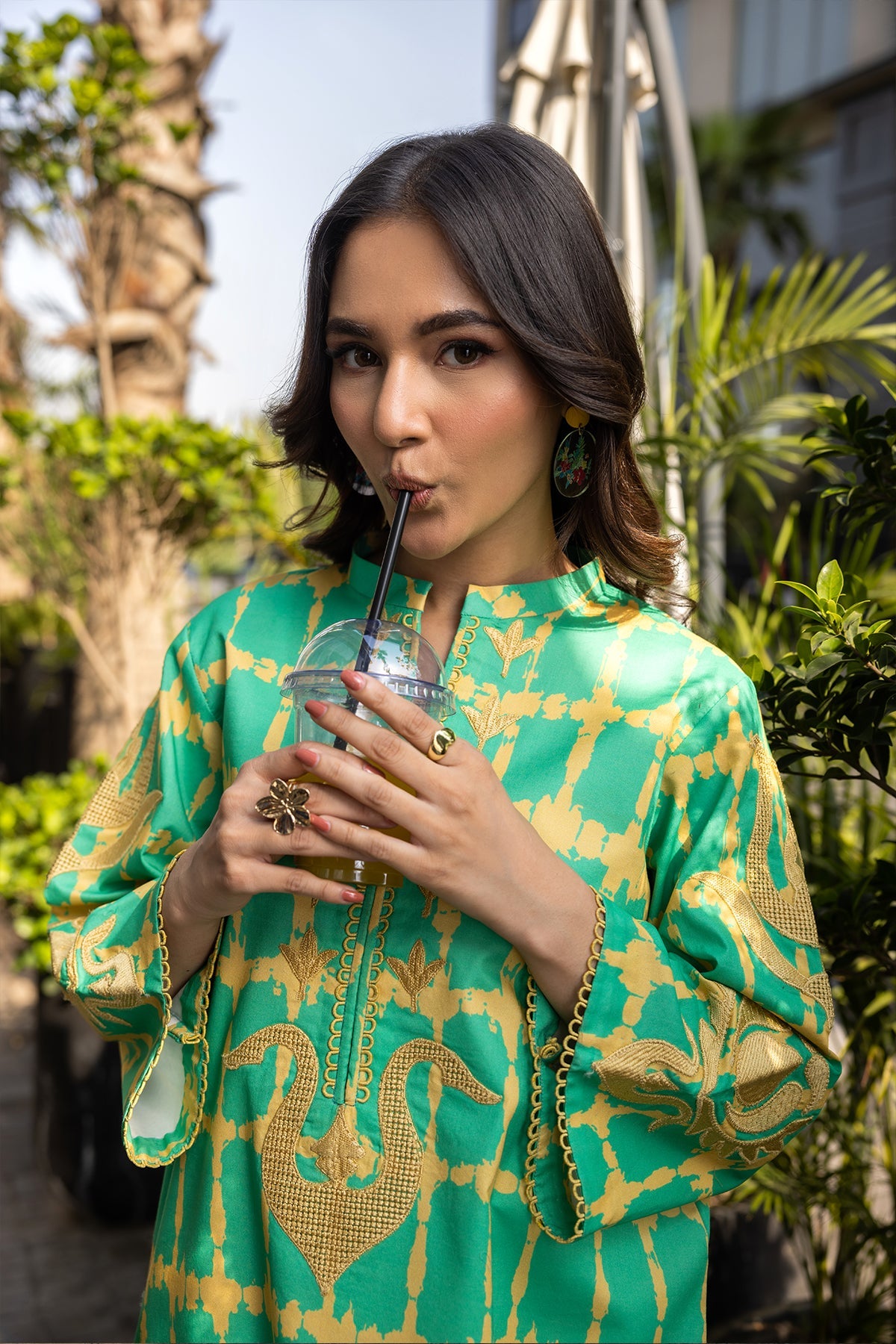 2-PC Printed Cotton Suit CNP-5-112Z