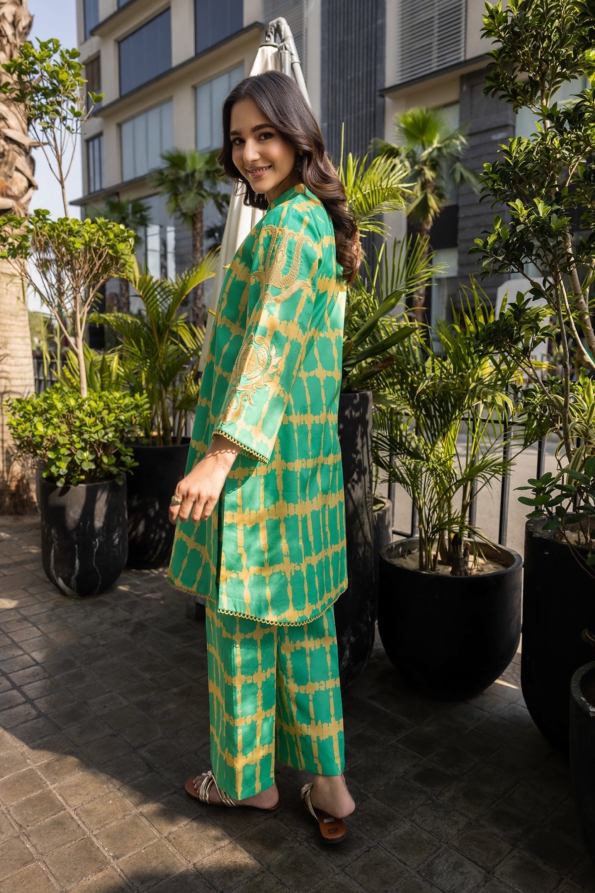 2-PC Printed Cotton Suit CNP-5-112Z