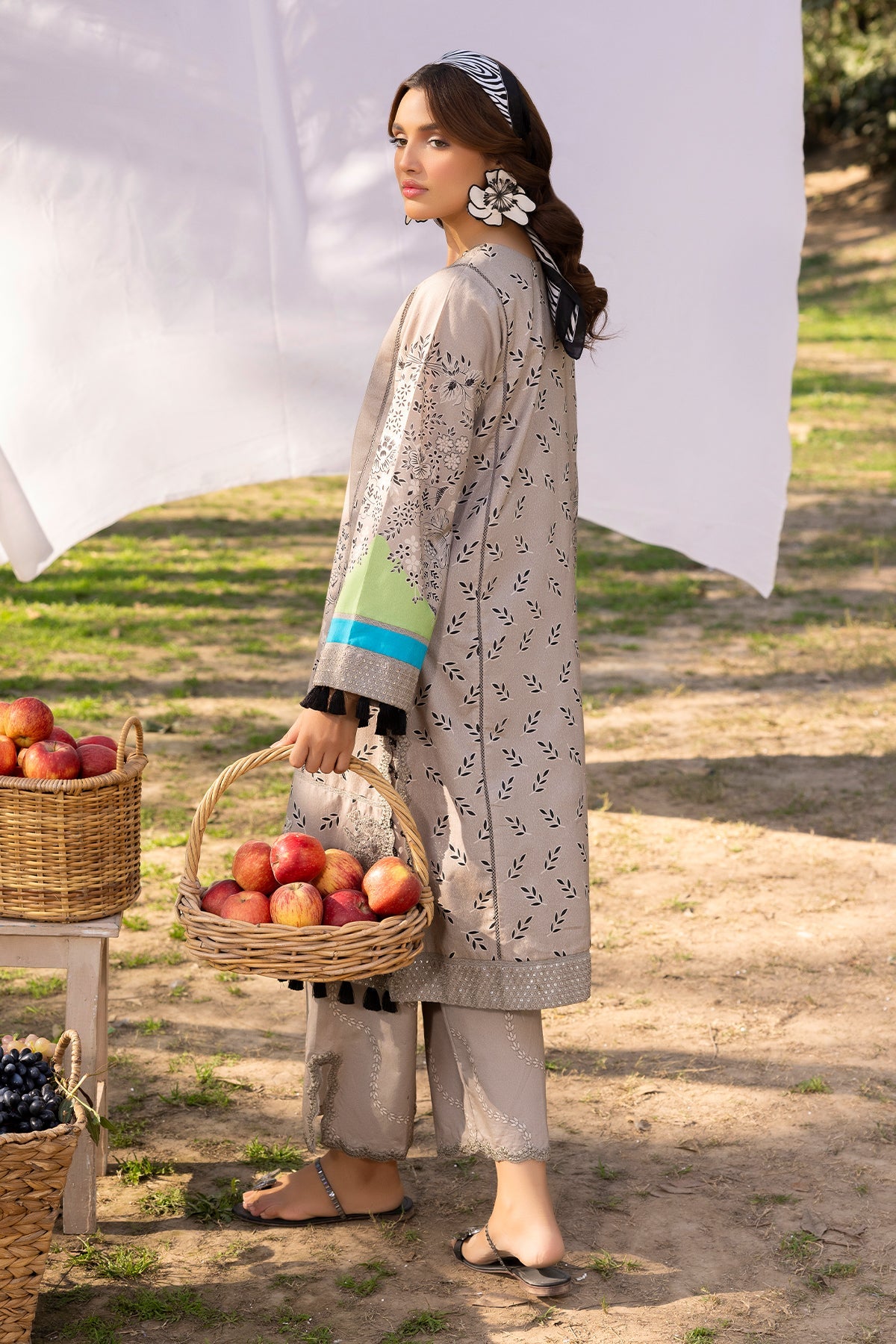 3-PC Embroidered Cotton Suit CNP-5-01A