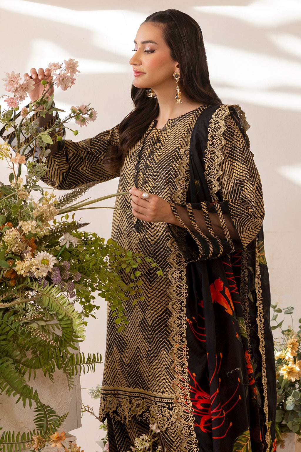 3-PC Unstitched Embroidered Lawn Collection CB5-01