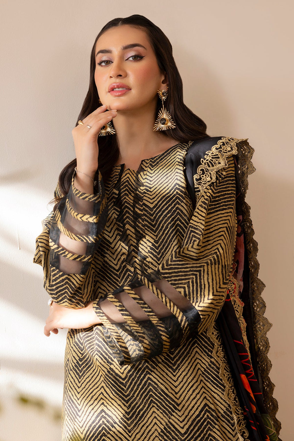 3-PC Unstitched Embroidered Lawn Collection CB5-01