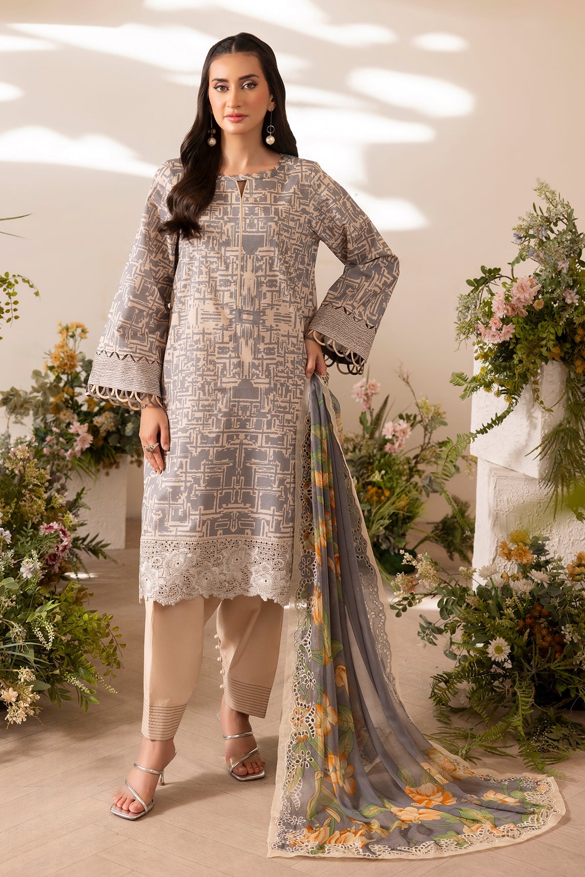 3-PC Unstitched Embroidered Lawn Collection CB5-07