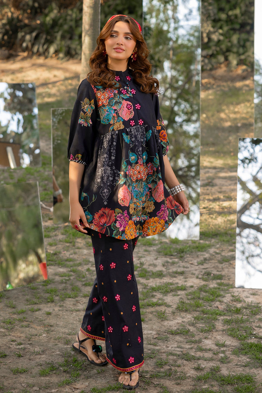 2-PC Embroidered Cotton Suit CNP-5-06Z