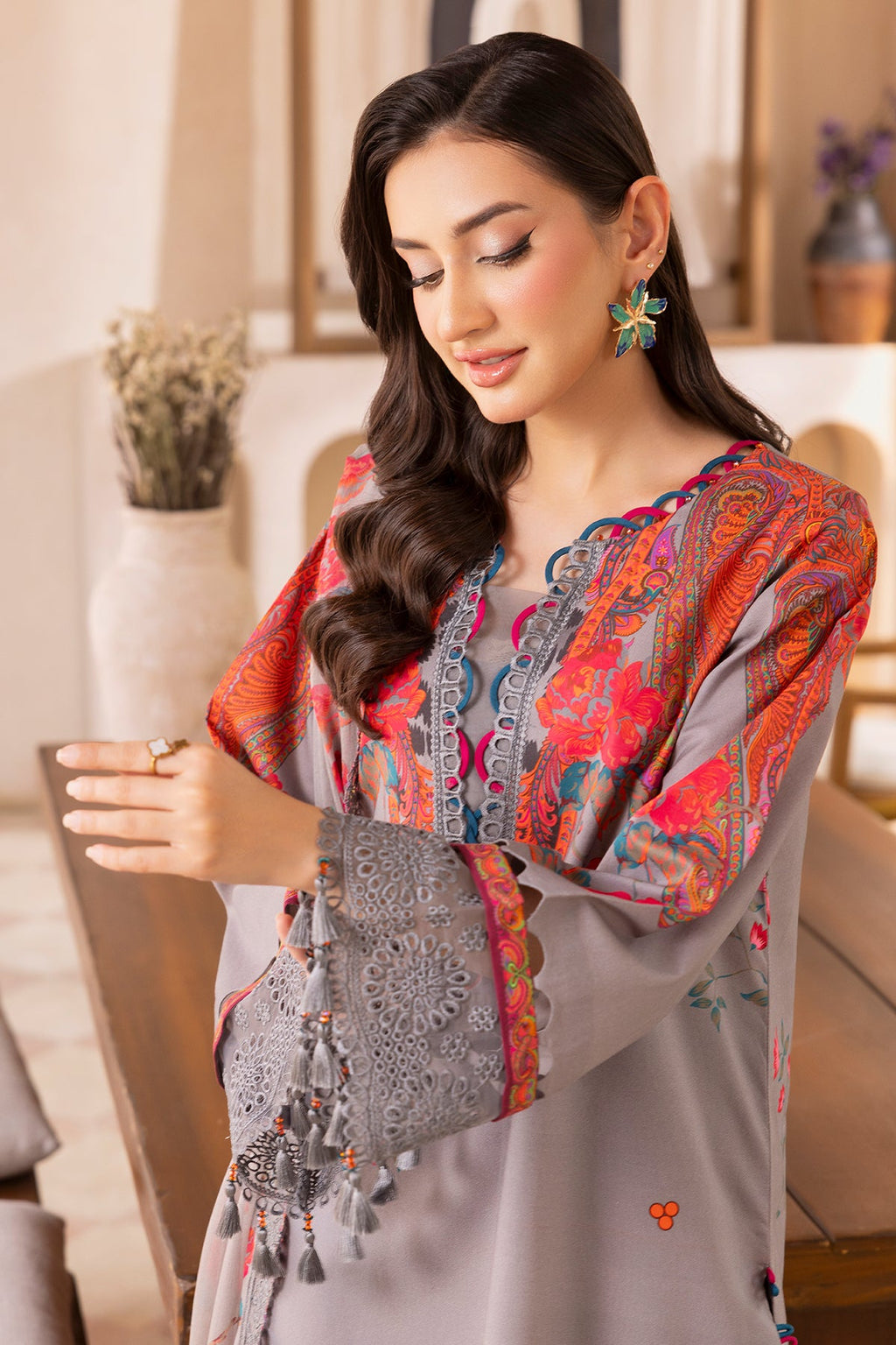 3-PC Unstitched Embroidered Lawn Collection CB5-04