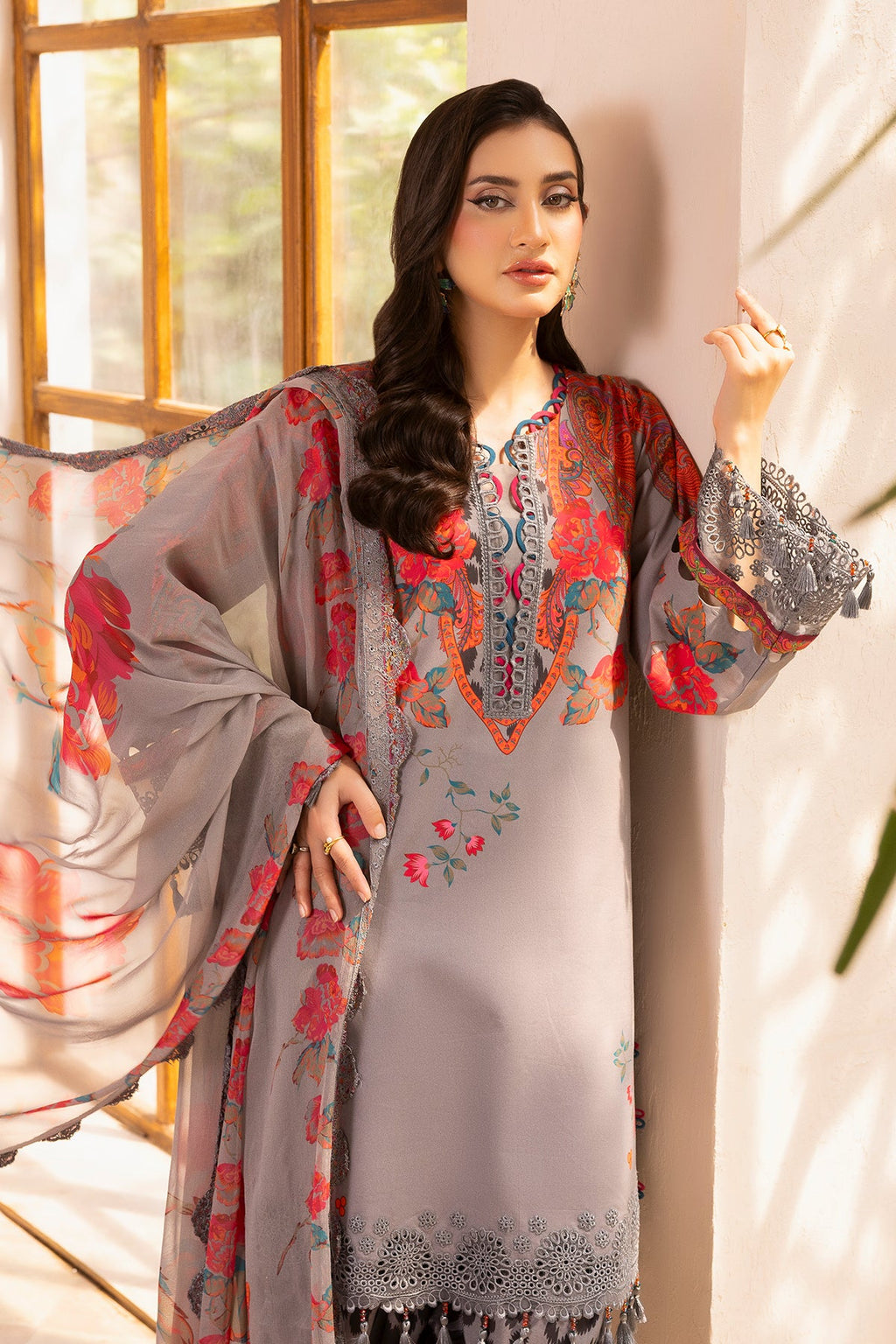 3-PC Unstitched Embroidered Lawn Collection CB5-04