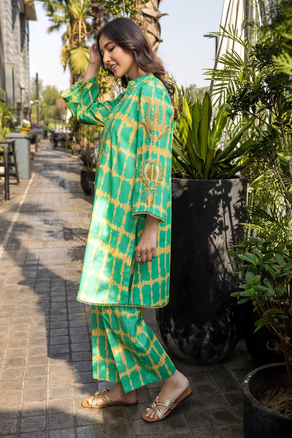 2-PC Printed Cotton Suit CNP-5-112Z