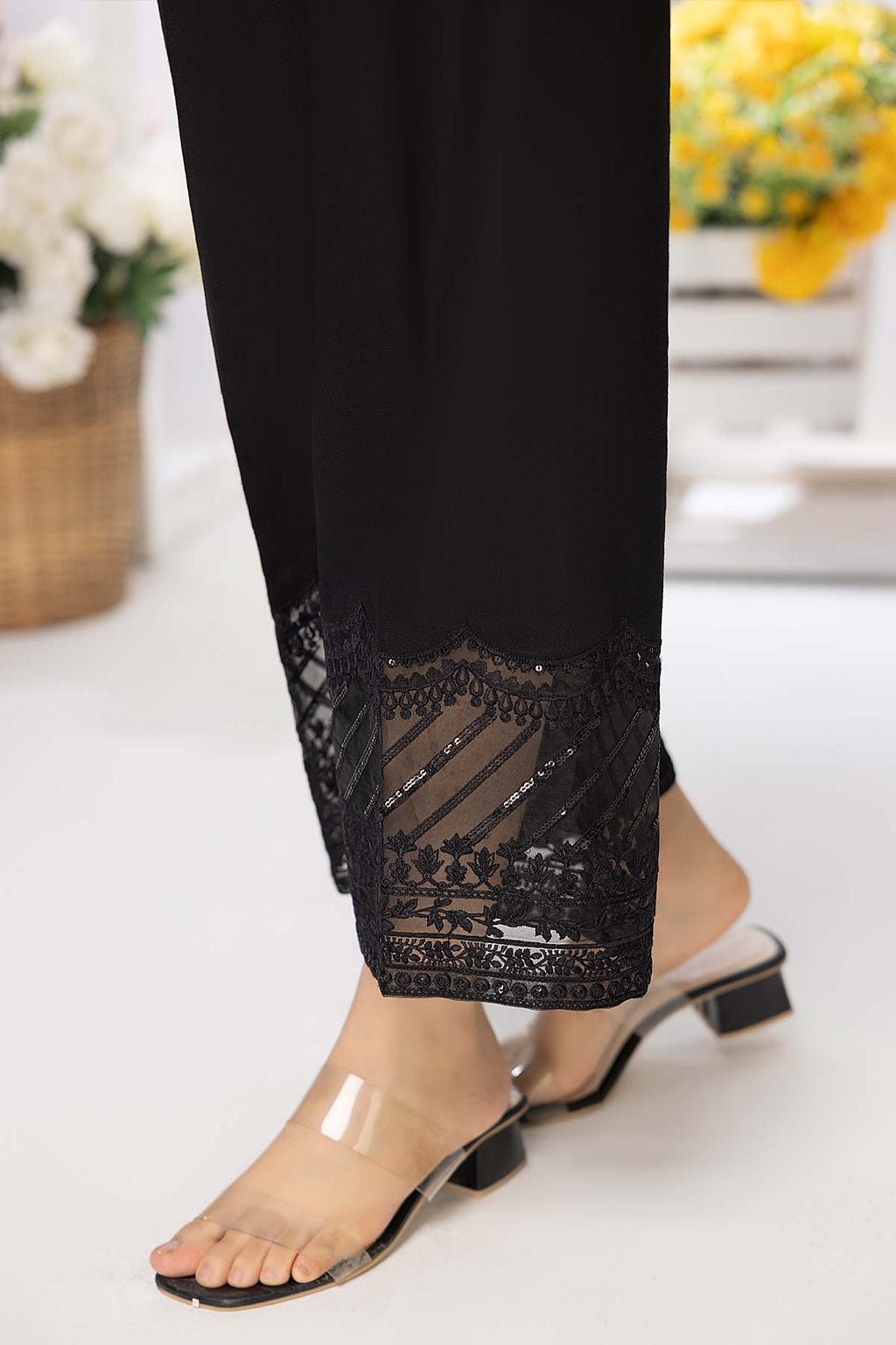 1-Pc Embroidered Qlot Trouser CHT22-02-S