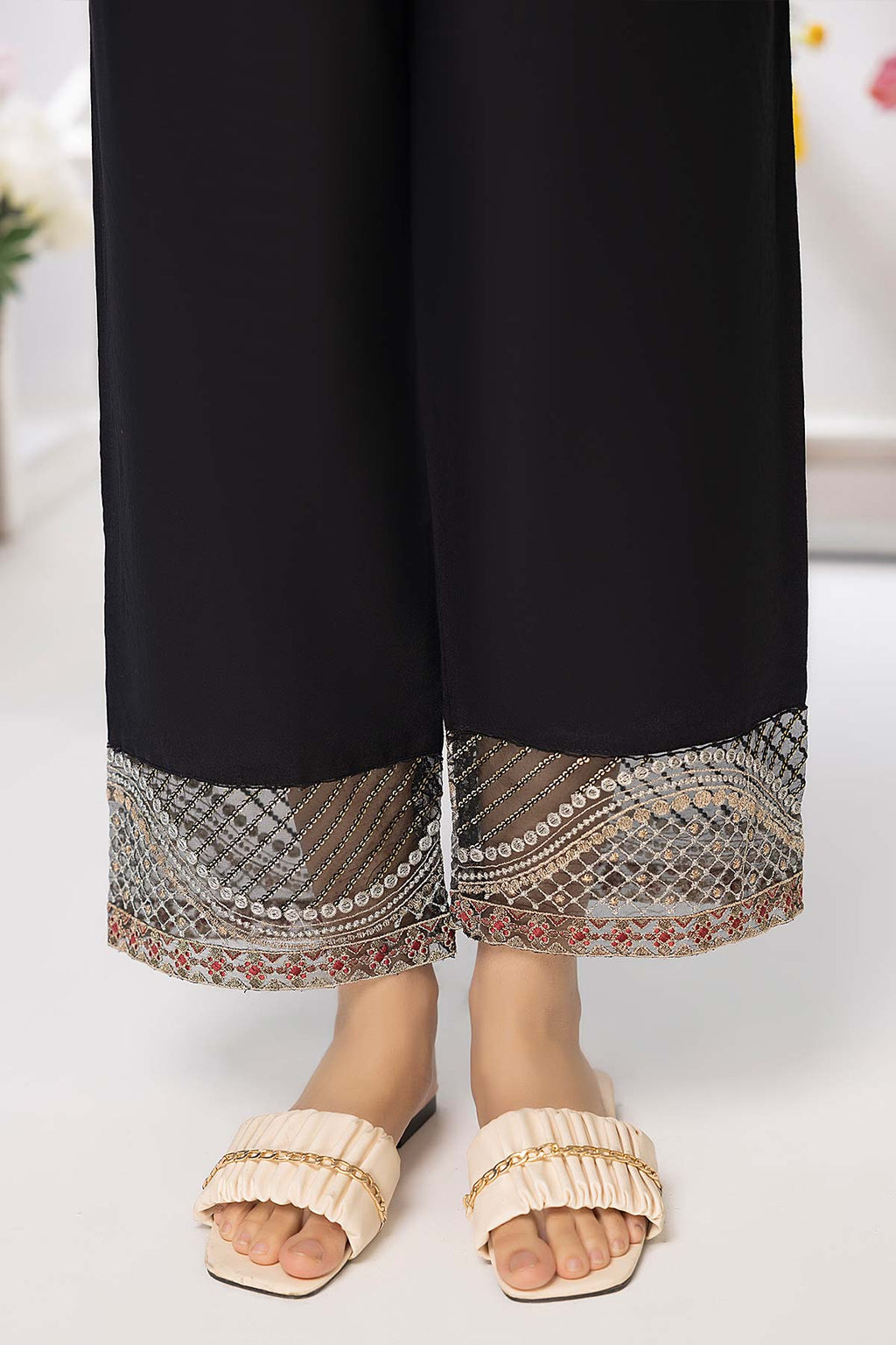 1-Pc Embroidered Qlot Trouser CHT22-01-S