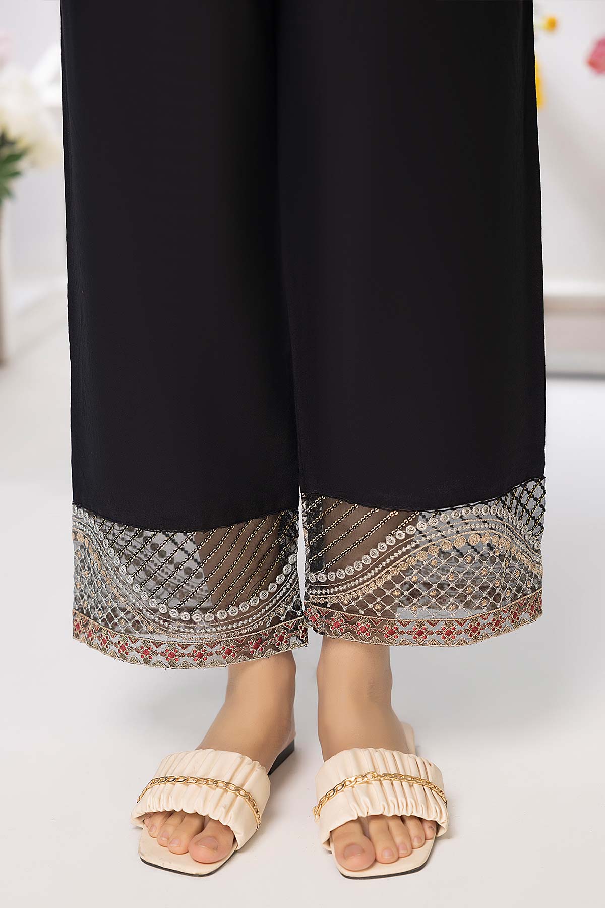 1-Pc Embroidered Qlot Trouser CHT22-01-S