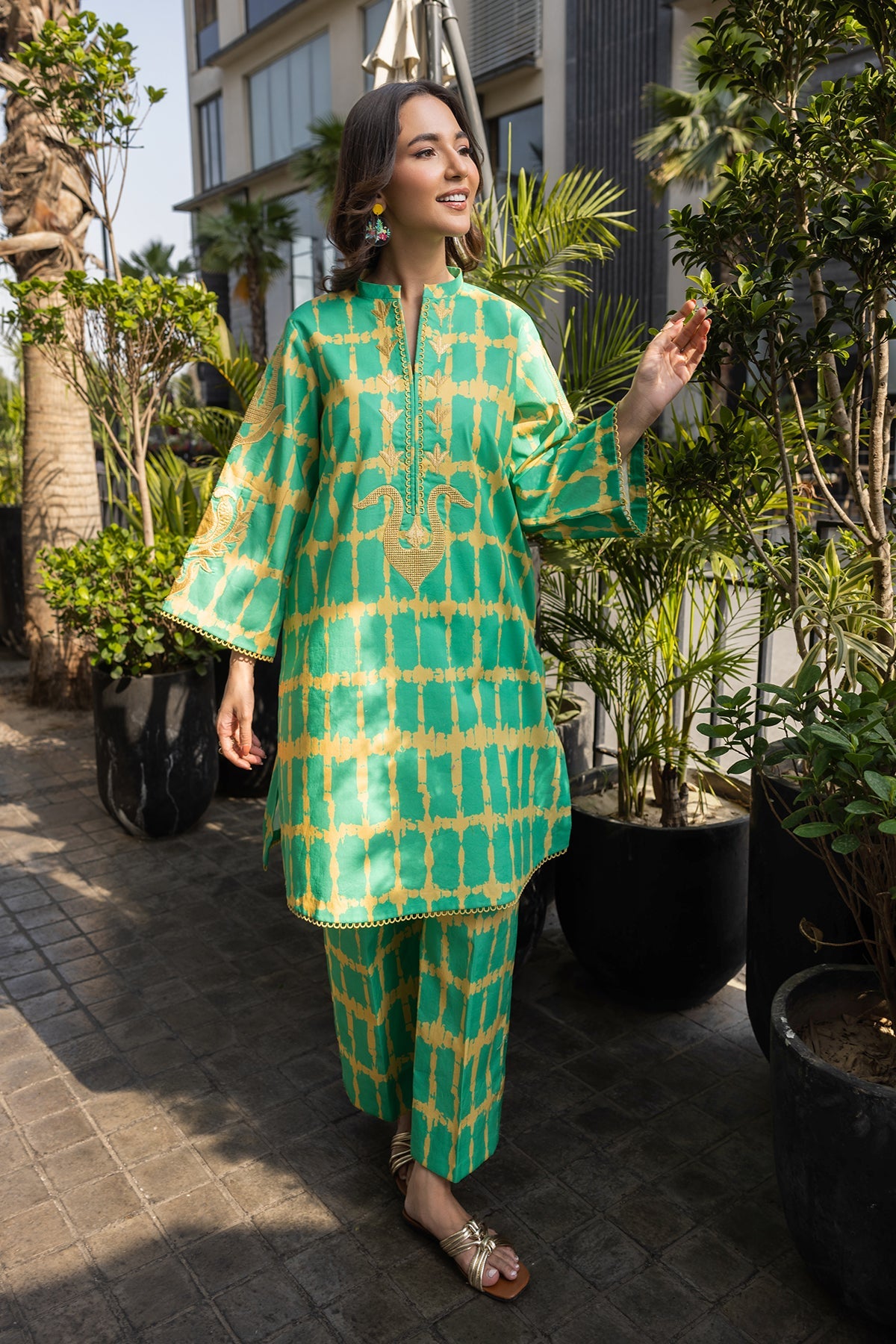 2-PC Printed Cotton Suit CNP-5-112Z