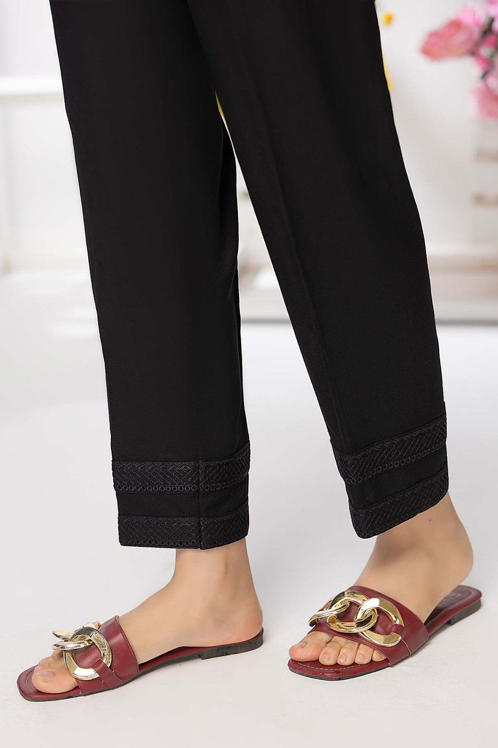 1-Pc Embroidered Straight Trouser CHT22-04-S