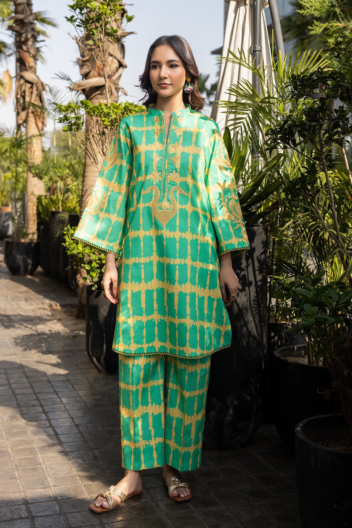 2-PC Printed Cotton Suit CNP-5-112Z