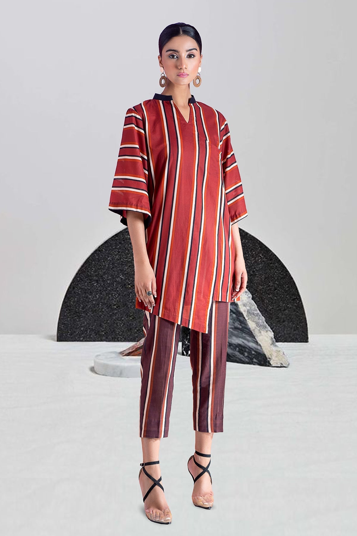 2-PC Printed Cotton Shirt with Trouser CPM-4-294