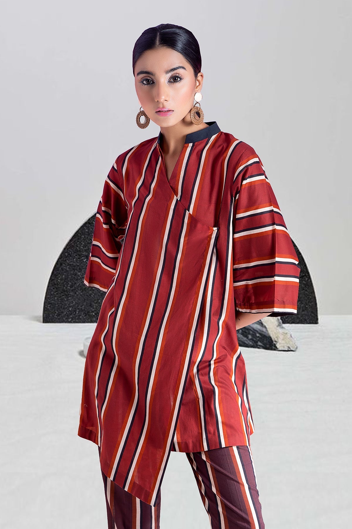 2-PC Printed Cotton Shirt with Trouser CPM-4-294