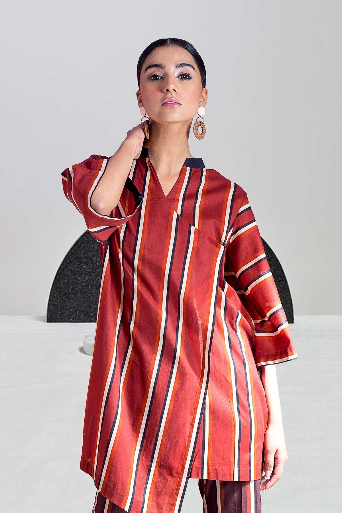 2-PC Printed Cotton Shirt with Trouser CPM-4-294