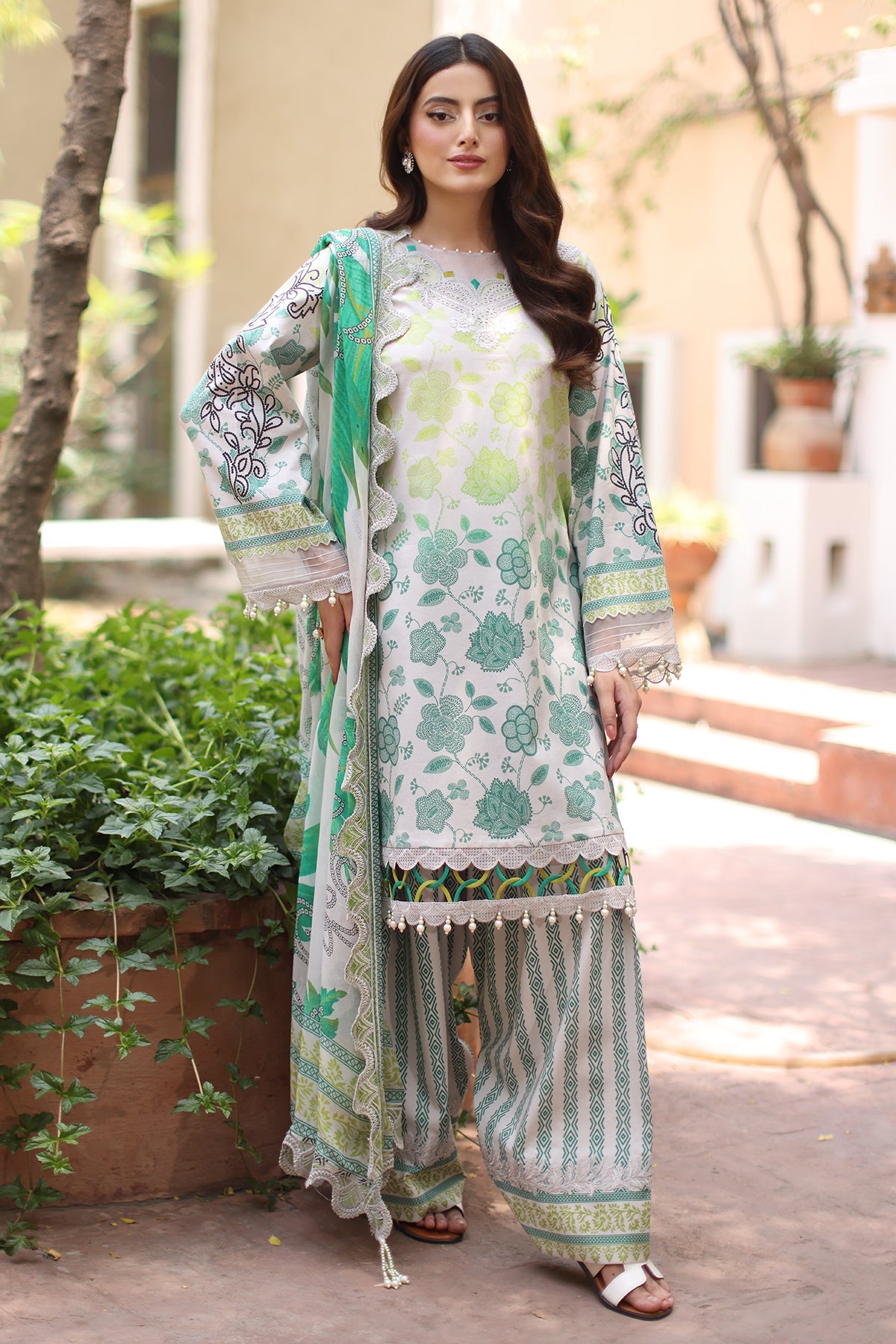 3-PC Unstitched Embroidered Lawn Collection CB5-09