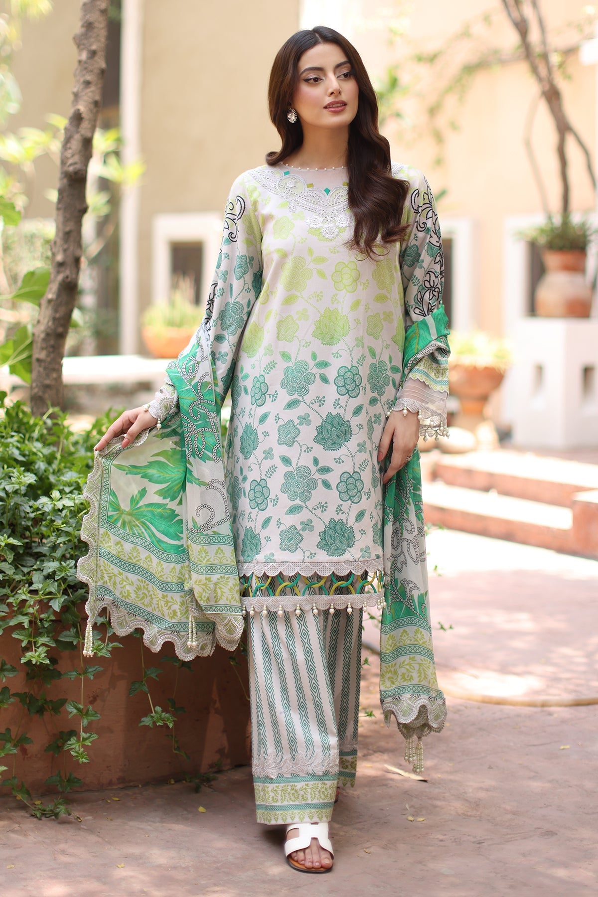 3-PC Unstitched Embroidered Lawn Collection CB5-09