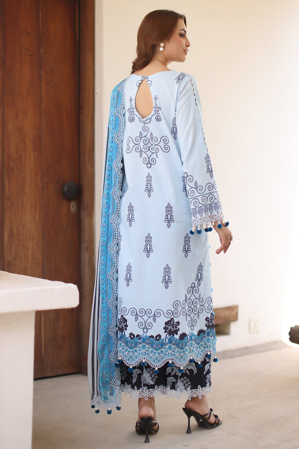 3-PC Unstitched Embroidered Lawn Collection CB5-08