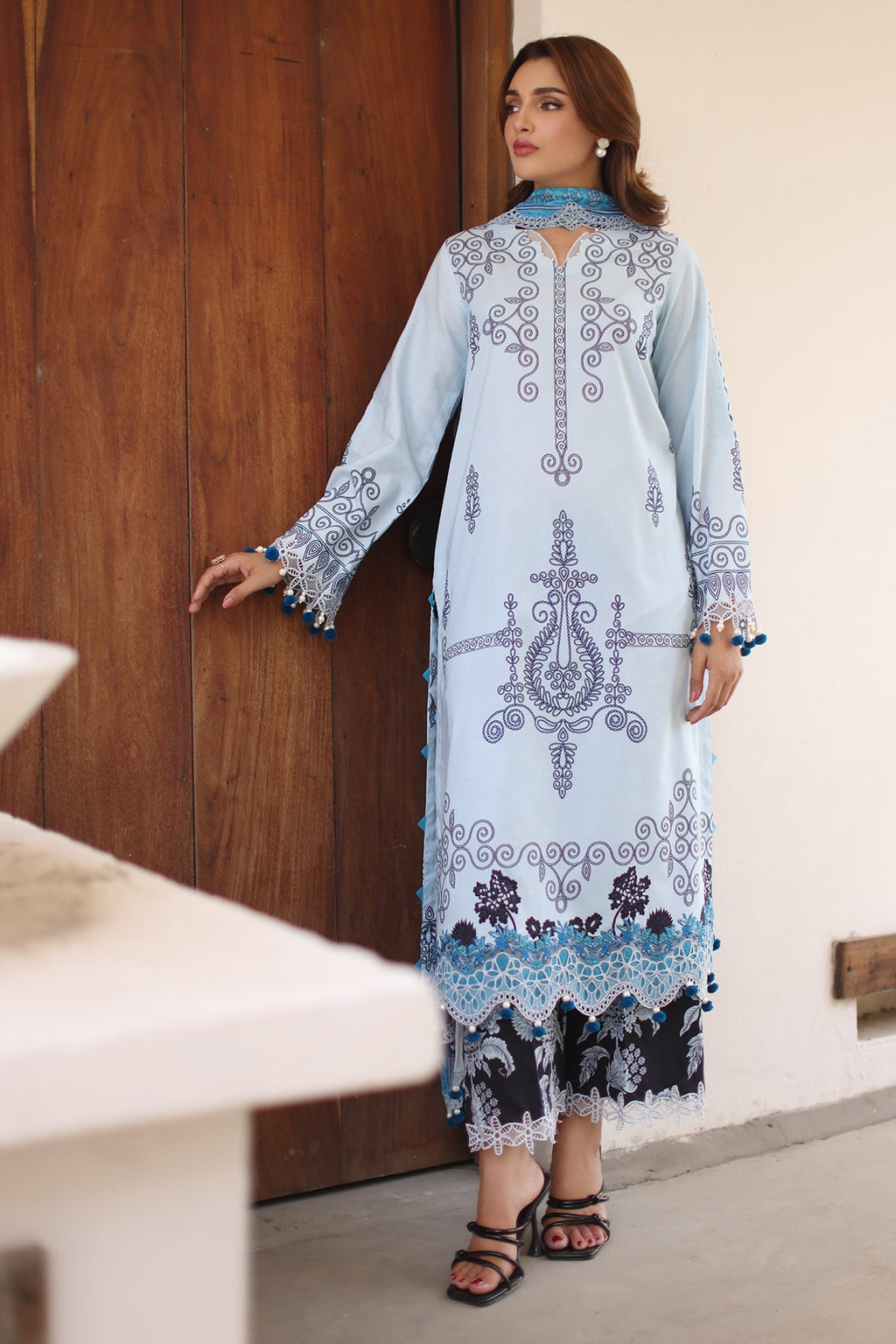 3-PC Unstitched Embroidered Lawn Collection CB5-08